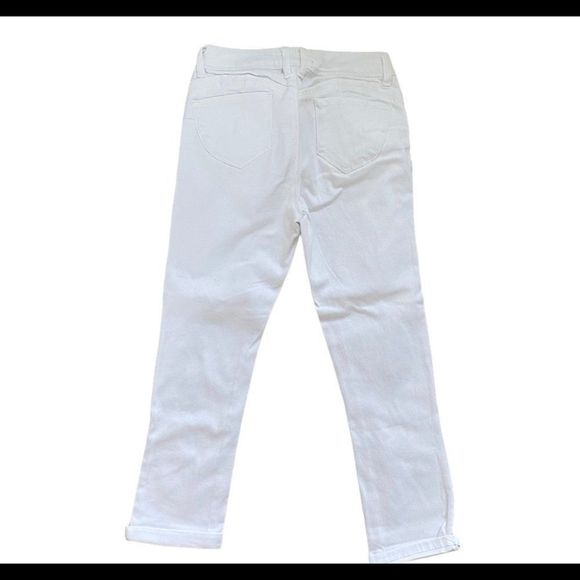 Revamped White stretch destroyed denim crops 3 - Picture 5 of 6